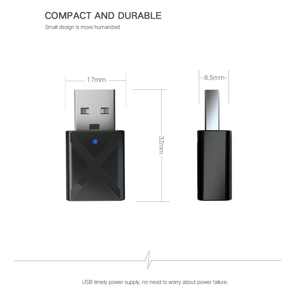 

Bluetooth 5.0 Audio Receiver Transmitter Mini 3.5mm AUX Stereo Bluetooth Transmitter For TV PC Wireless Adapter For Car