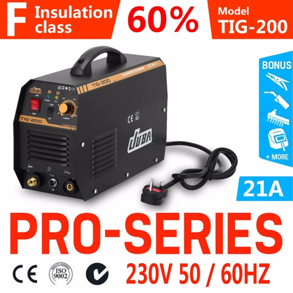 

New Multifunction DC Inverter TIG Welding Machine 10-200A Current Range Argon Cutter TIG-200 Weld Equipment UK Plug