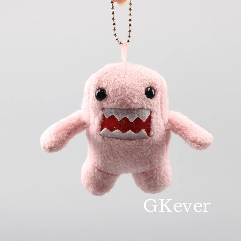 

10 Pcs/Lot Kawaii Cute Mini Domokun Plush Pendant with Keychain Pink Domo Kun Lovely Soft Dolls 9 cm