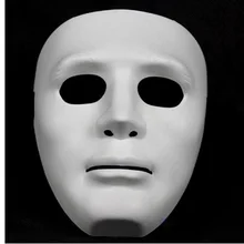 Женщины Мужчины Неокрашенный пустой белый Маскарад маска танец DIY маска на Хеллоуин и Рождество год