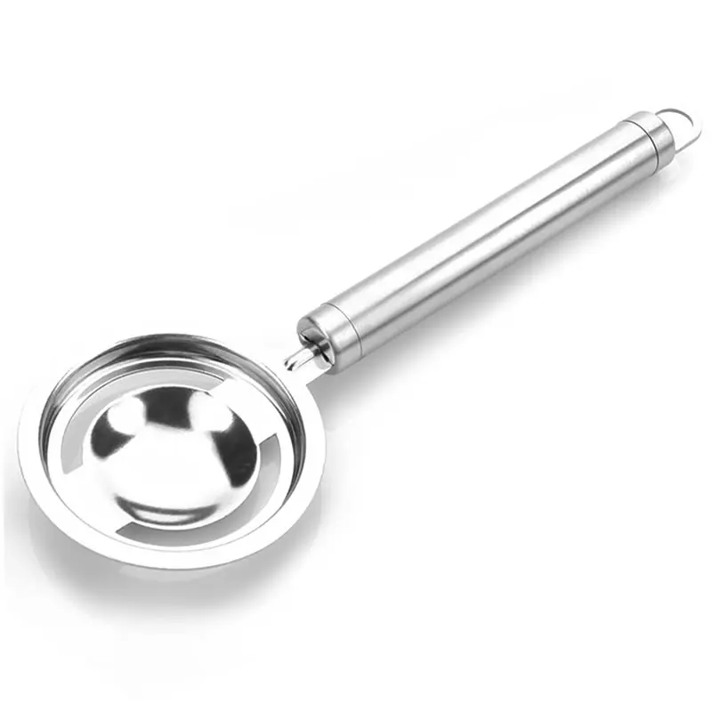 Egg Separator with Long Handle Stainless Steel Egg Yolk White Separator