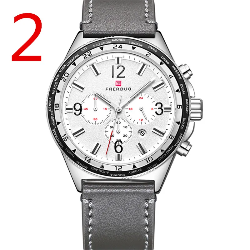 

2018 men Fashion Watch Leather Band Sport Concise Casual Luxury Business Wristwatch