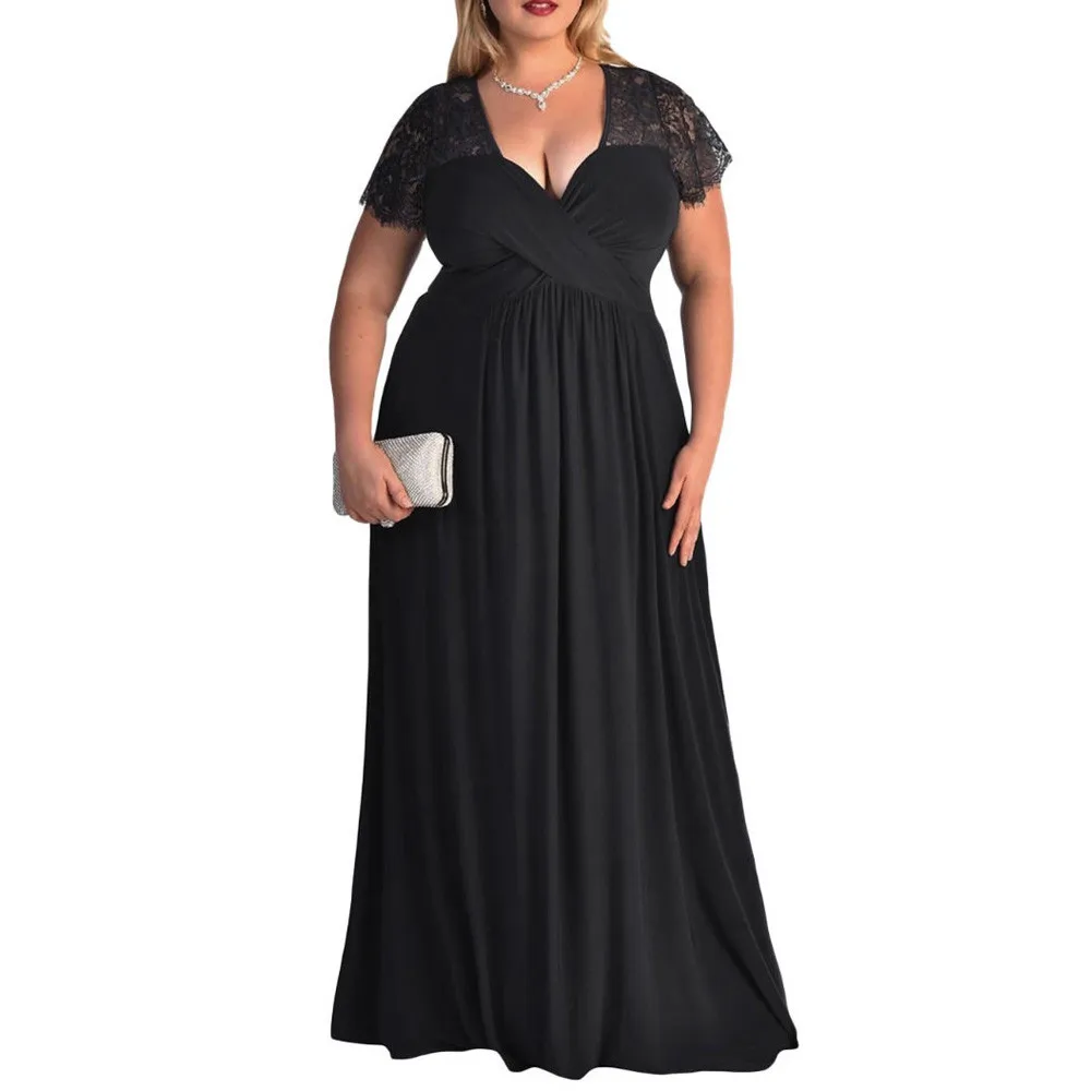 Free Ostrich vestidos verano Plus Size Short Sleeves Cocktail Gown Women Summer Dress Long Dresses Beach Sundress N30