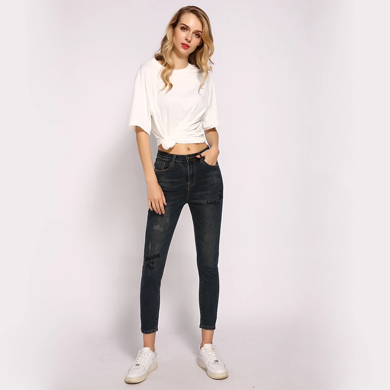 ankle length boyfriend jeans