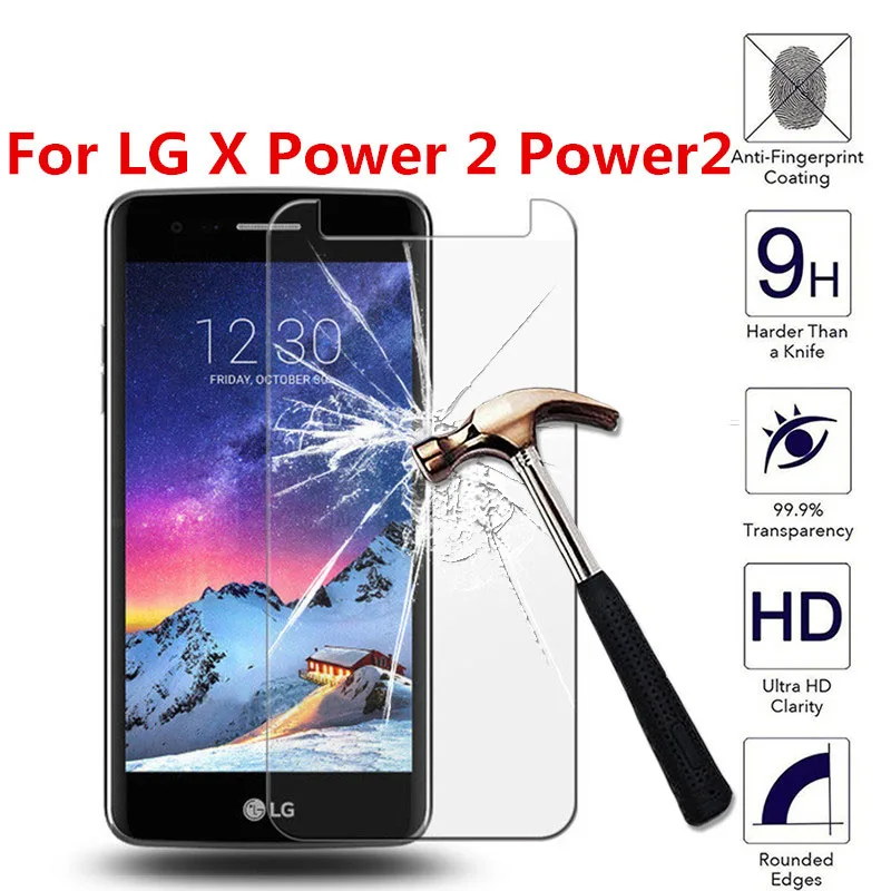 

For LG X Power 2 Power2 Charge II X500 M320G M320 M320N 5.5" HD Phone Tempered Glass Screen Protector 9H Protective Films case