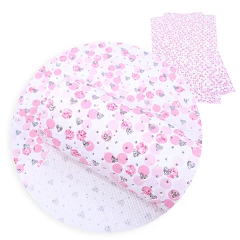 

David New 50*70cm Love Heart Glitter Faux Synthetic Leather Printed Patchwork For Hair Bow Bags Phone Cover DIY Projects1Yc6901