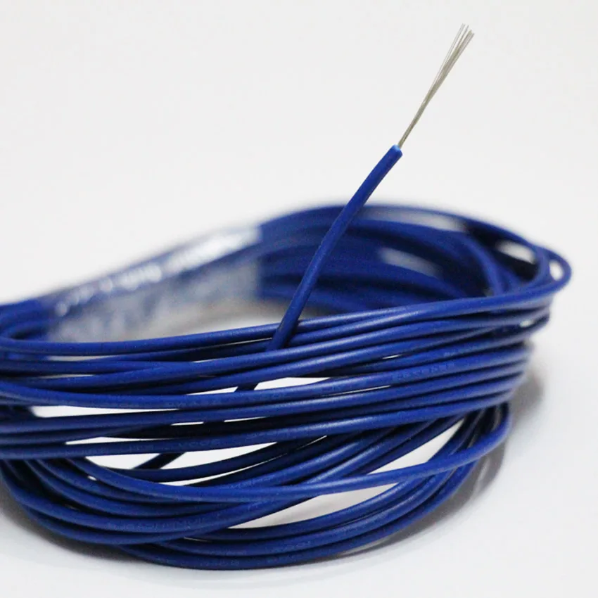 5 м Луженая Медь 22awg 24awg 26awg кабель 1007 электрический провод с ПВХ изоляцией 22 24 26 awg Электрический кабель удлинитель электронный провод - Цвет: Синий