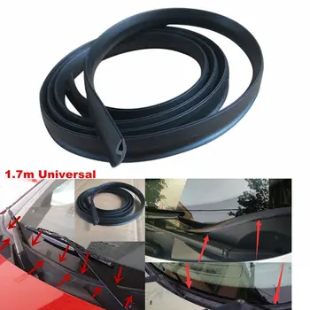 

170cm Auto Car Rubber Guide Plate Sealant Seal Under Front Windshield Panel Sealed Trim Moulding Strips Wiper Cover High Quality