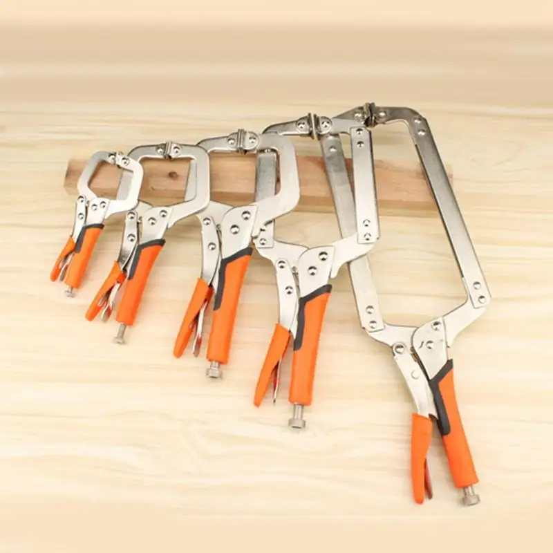 Woodworking Face Clamps Multi function Steel C Type Clip Vise Grip Locking Plier Clamp Jaw for