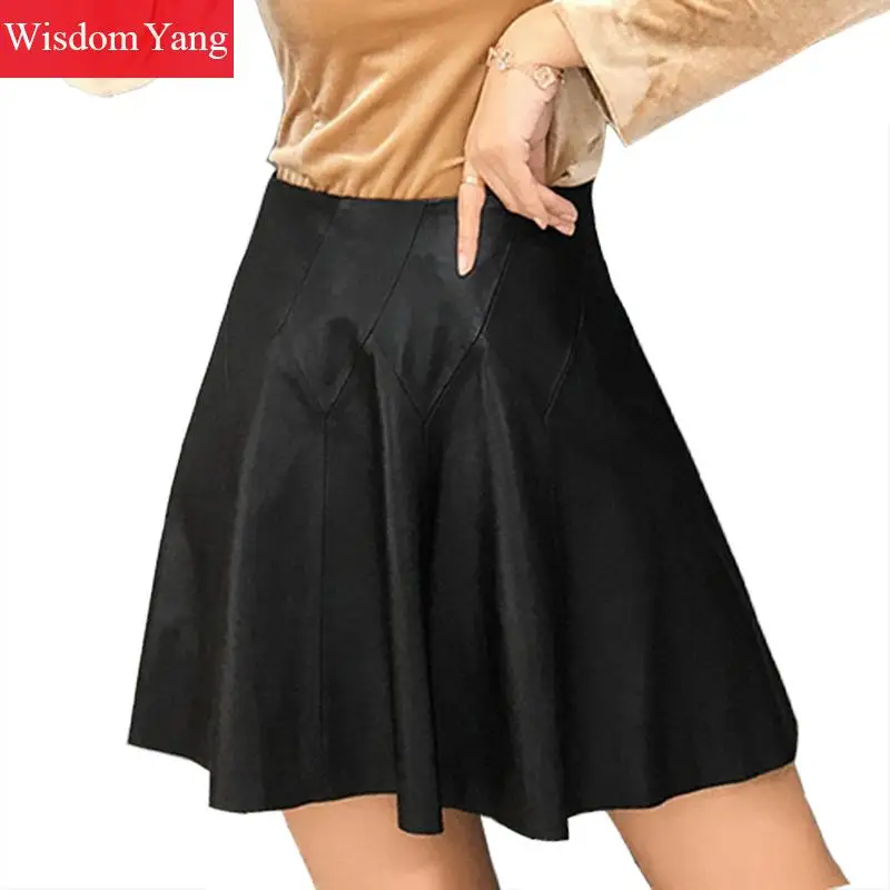 Zwarte Echte Schapenvacht Lederen Mini Rokken Vrouwen Zonnejurk 2018 Engeland Club Sexy Party Dames Sexy Plisse Aline Rok Zwarte Echte Schapenvacht Lederen Mini Rokken Vrouwen Zonnejurk 2018 Engeland Club Sexy Party Dames Sexy Plisse Aline Rok