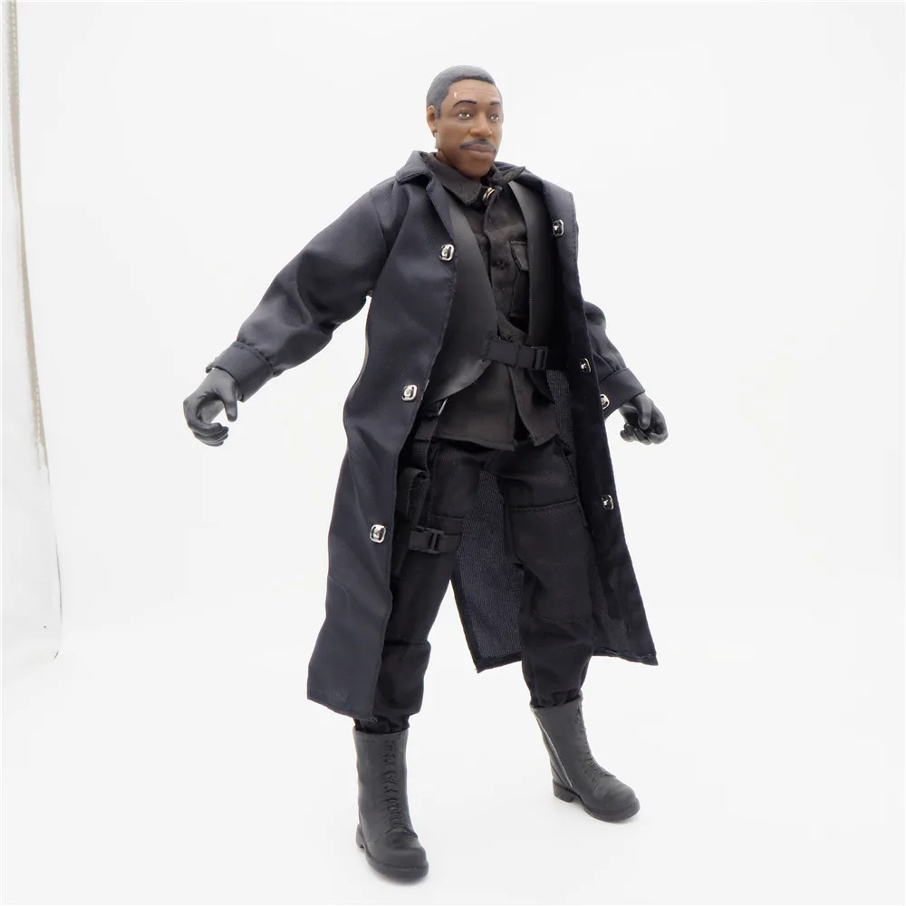 1//6 Scale SWAT Black Uniform Military Army Suit Clothes Soldier Figure Doll