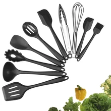 Силиконовые Кухня Кулинария посуда термостойкие инструменты приборы для выпечки с стержневой опорный изолятор для барбекю с антипригарным покрытием дуршлаг ложка с деревянной ручкой Кухня Силиконовые Шпатель скребок