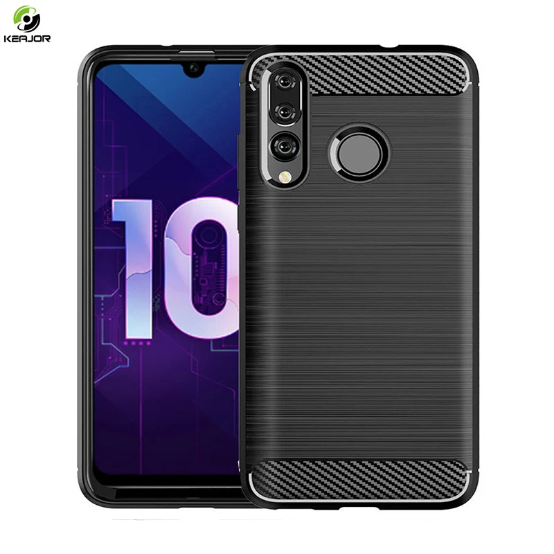 

Keajor Soft Case For Huawei Honor 10i Case Luxury Silicone Armor Back Cover Carbon Fiber Shockproof Bumper For Honor 10i Funda