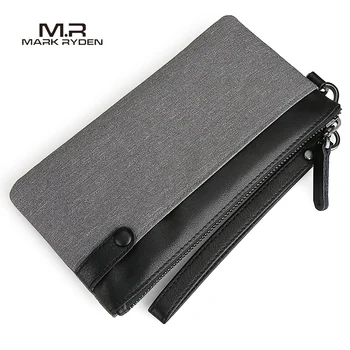 

Mark Ryden New Men Wallet Large Capacity Hand Bag Cell Phone Pocket Oxford Long Wallet Men Purse Card Holder