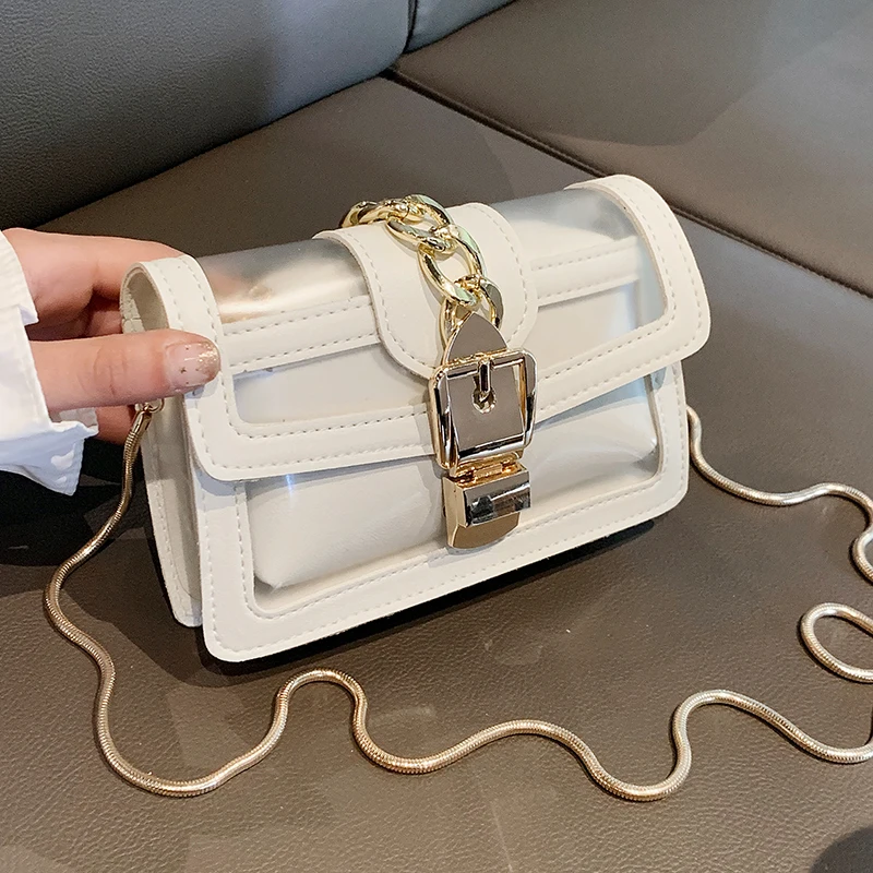 

Bag for Women 2019 Transparen Designer Women's Handbags Chains Bags Fashion Messenger Crossbody Bags for Women sac main femme