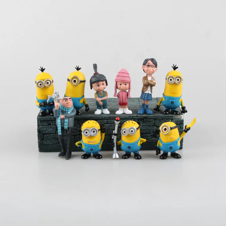 10pcs Set 6cm Despicable Me Brinquedos Gru Minions Agnes Edith Margo Cute Kawaii Doll Kid Toys Children Birthday Gifts Quality Action Figures Aliexpress