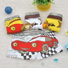 4 шт./партия, качественные трусы для мальчиков, хлопковые трусы-боксеры с рисунком для мальчиков, Короткие трусы, нижнее белье, брендовая детская одежда