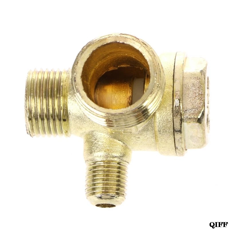 

Drop Ship&Wholesale Male Thread 3 Way Metal Air Compressor Check Valve Gold Tone Mar28