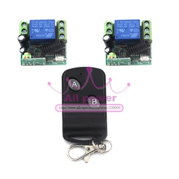 

Home Automation DC 12V 1CH Wireless Remote Control Switch System with 2 Buttons Transmitter 2 Mini Receivers