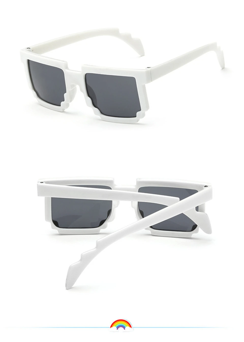 jumlai kids Sunglasses Plaid Square Baby Glasses Children Minecraft Sun Glasses deal with it boys Brand Designer Eyewear  (13)