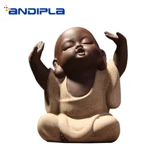 Фиолетовая глина yixing многоцветный чай ПЭТ офисные настольные милые мини украшения в виде монахов домашний чай церемония Аксессуары благоприятный сувенир