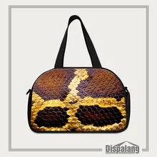 Dispalang большой Ёмкость Водонепроницаемый путешествия Сумки для зала змеиной печати плеча Сумки для Для мужчин Для женщин Портативный Фитнес Вышивка Крестом Пакет