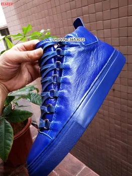 

spring autumn men casual trainers shoes outdoor street style male leisure flats shoes high top man leather shoes euro size 38-46