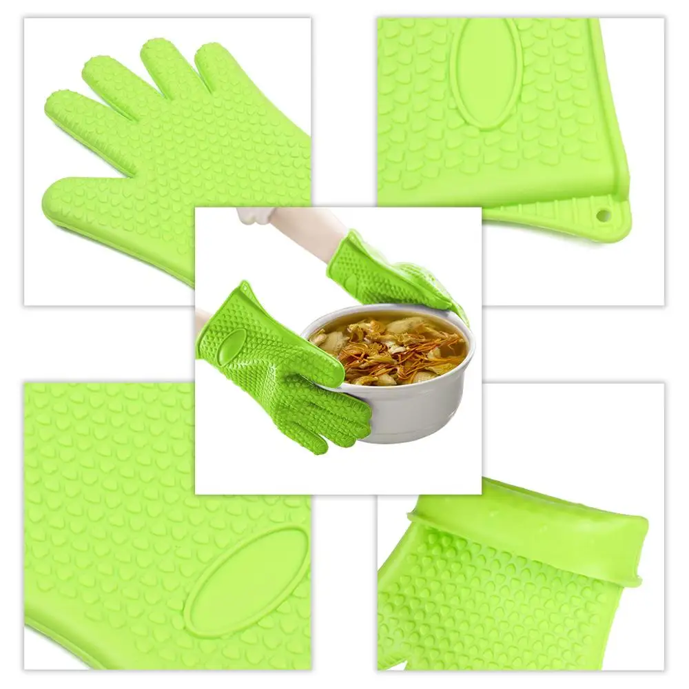 Oven Mitts and Potholder Set Silicone (3)