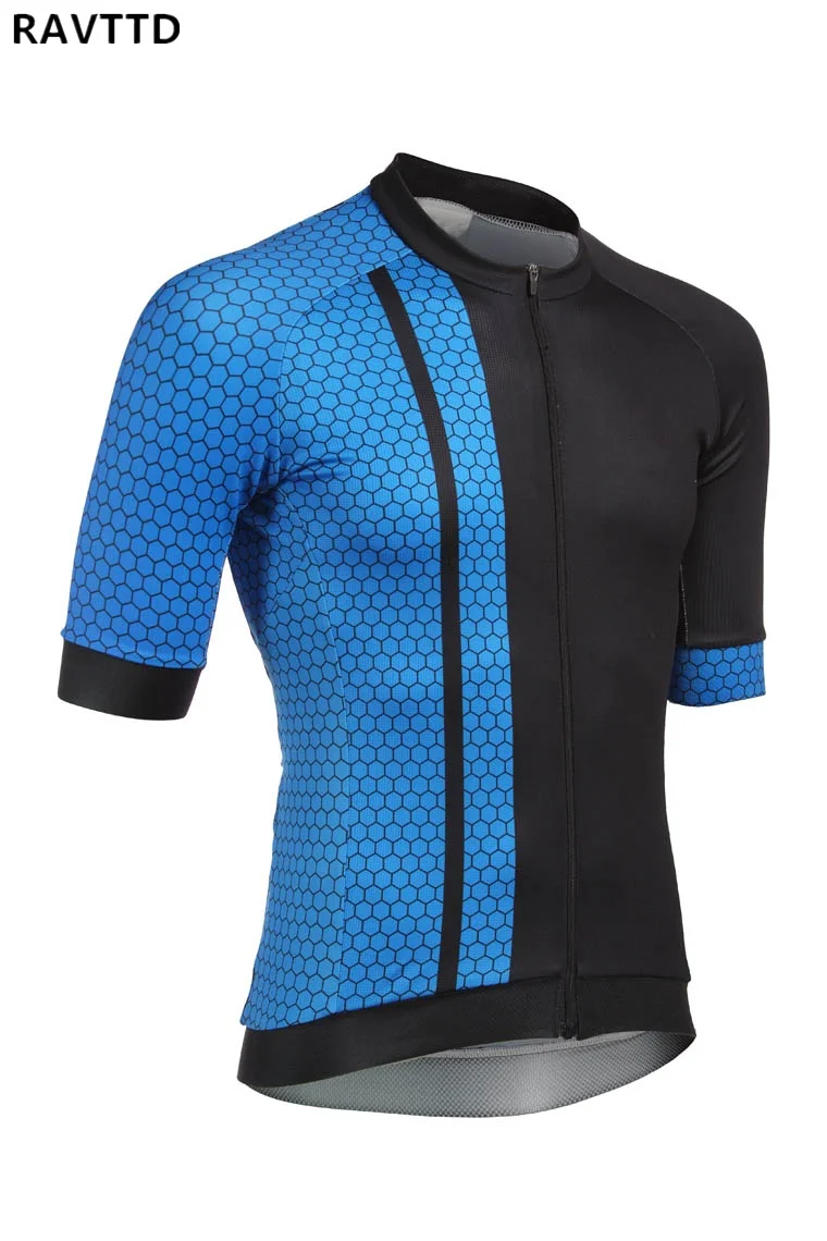 2018 Black Blue Style Breathable QuickDry mtb road Bike Bicycle Jersey