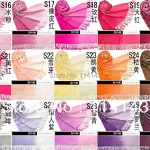 5 шт./лот Модные женские/Обувь для девочек Цвета постепенное изменение кисточкой шарф шаль Обёрточная бумага 180*70 см