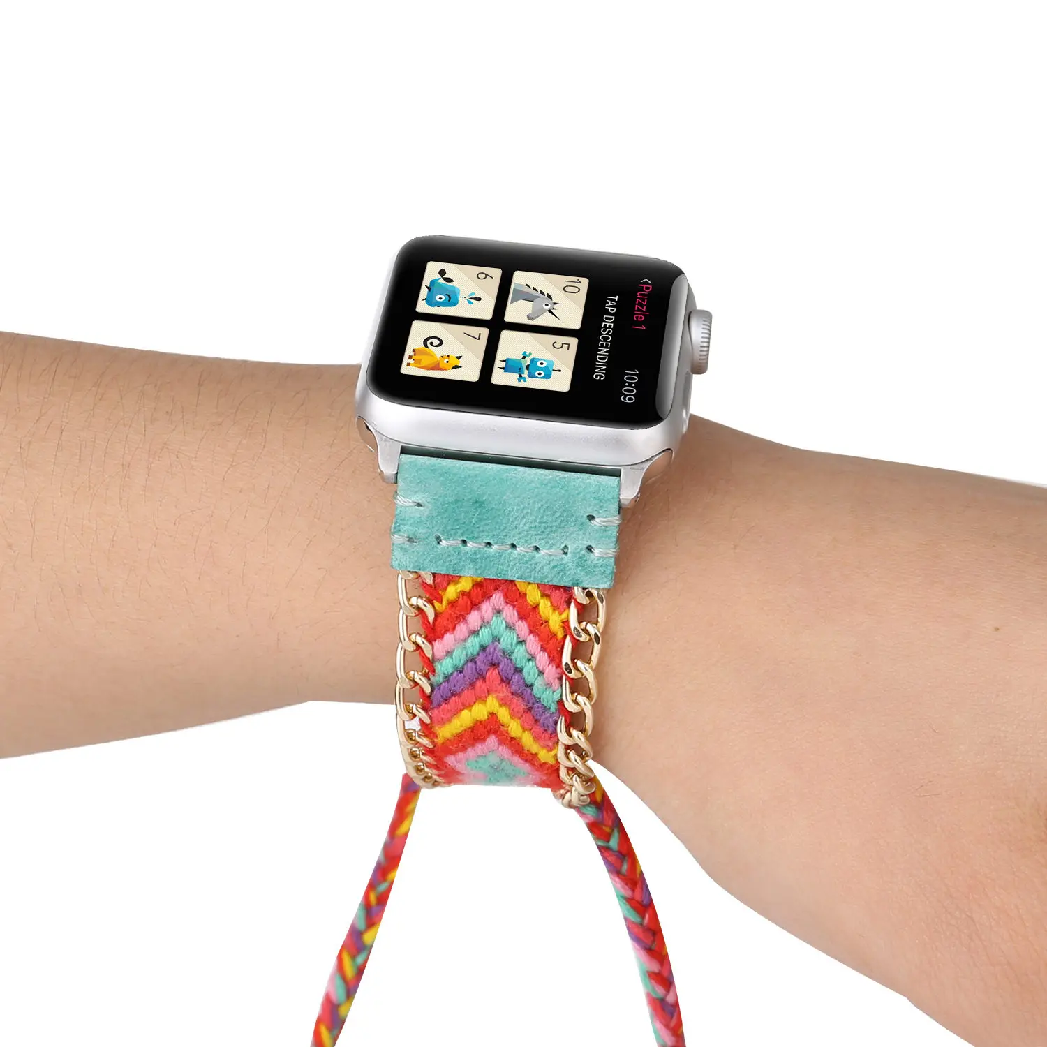 В богемном стиле Стиль шнур веревочки браслет для наручных часов Apple Watch серии