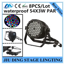 8 шт./RGBW 54X3 Вт Водонепроницаемый Светодиодный прожектор для дискотеки, водонепроницаемый светодиодный par профессиональное dj оборудование