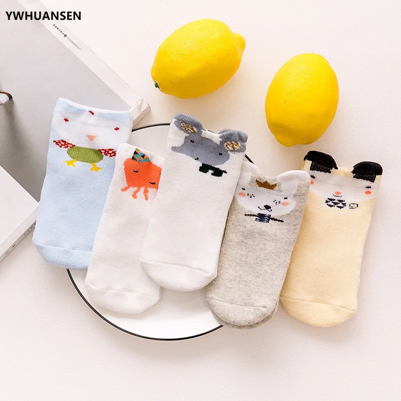 YWHUANSEN 5 Pairs/lot Thick Socks For Baby Boys Girls In Winter Warm Animal Terry Socks For Newborns Cute Autumn Infant Socks