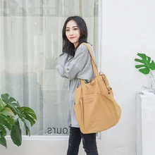 Женская сумка, одноцветная дорожная сумка для покупок, модные парусиновые сумки с веревкой, женская сумка через плечо, большая вместительность, сумка через плечо