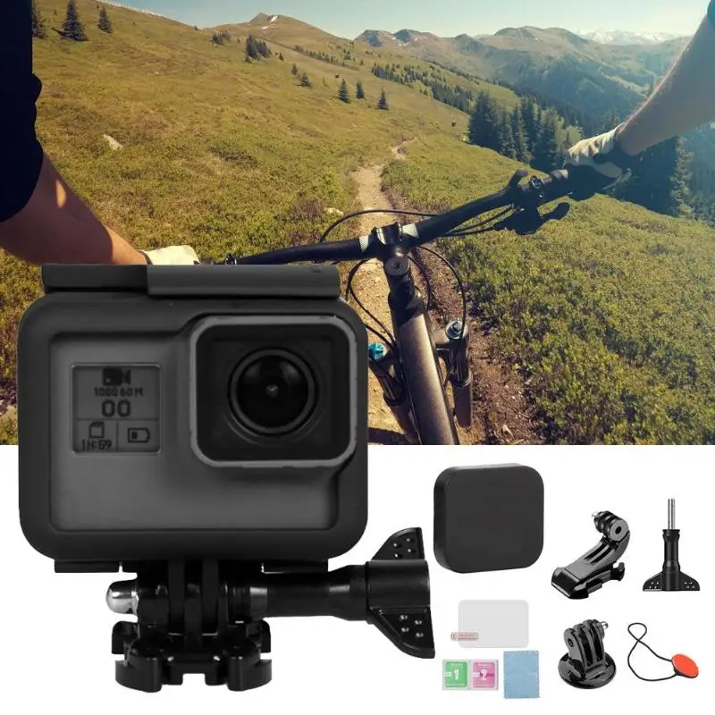 Корпус чехол закаленное Стекло пленка адаптер безопасности крепление для GoPro Hero 5 6 7