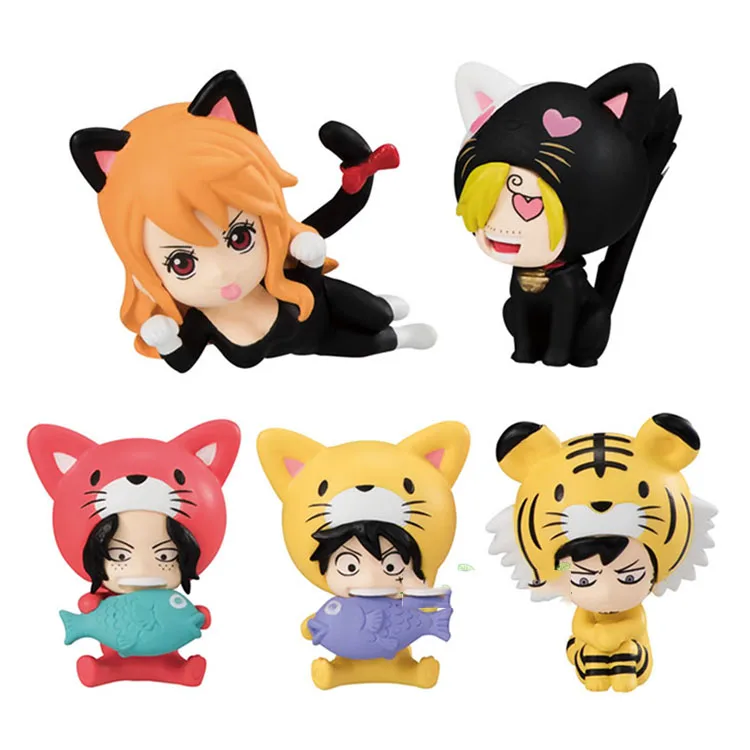 Japanese anime original capsule toy ONE PIECE Luffy Ace Nami Sanji Trafalgar Law new figures Original desktop Gashapon Figures | Игрушки и