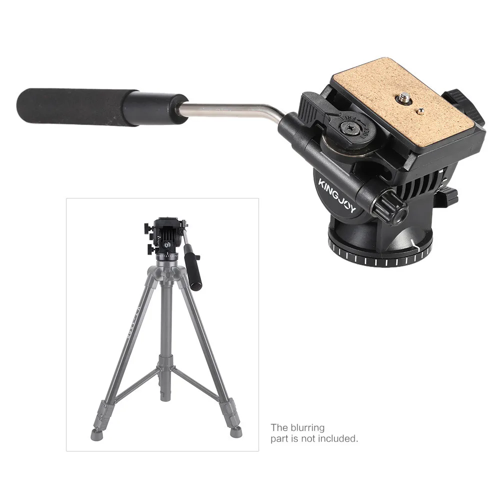 KINGJOY-VT-1510-Video-Tripod-Head-Fluid-Dydraulic-Damping-Ball-Head-with-Quick-Release-Plate-for