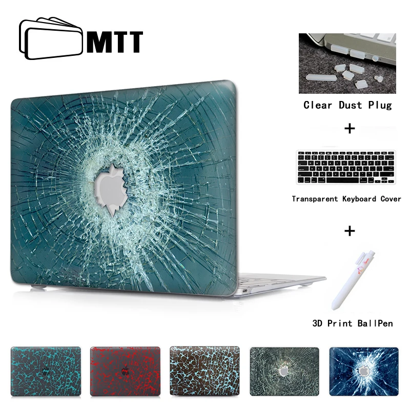 Red Crack Glass Laptop Computer Bag For Apple Mac Macbook Pro 15 Case Cover / Macbook Pro 13 15 Inch With Retina Display A1502