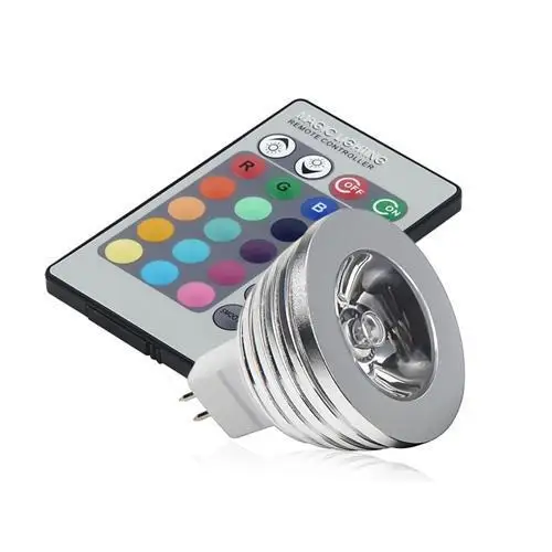 5 шт. DC12V MR16 3 Вт rgb светодиодные лампы Spotlight 16 видов цветов меняется с Дистанционное управление Бесплатная доставка