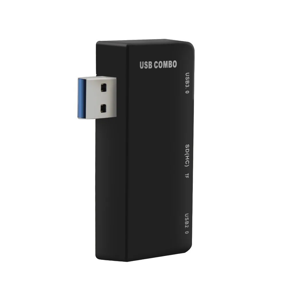 CHYI USB 3,0 концентратор Компьютерные аксессуары кардридер Usb 3,0 разветвитель адаптер с SD/TF слот для карт Micro USB для Surface Pro ноутбука - Цвет: Черный