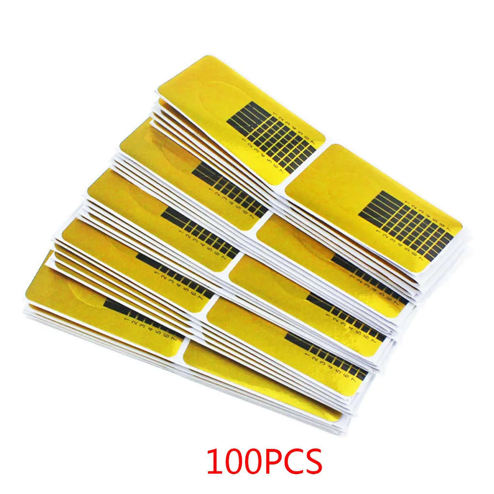 

100 PCS Guide Form for Acrylic Paper Tray Nail Art Tips Extension Insect Shape Guide Form Nail Care girl nail