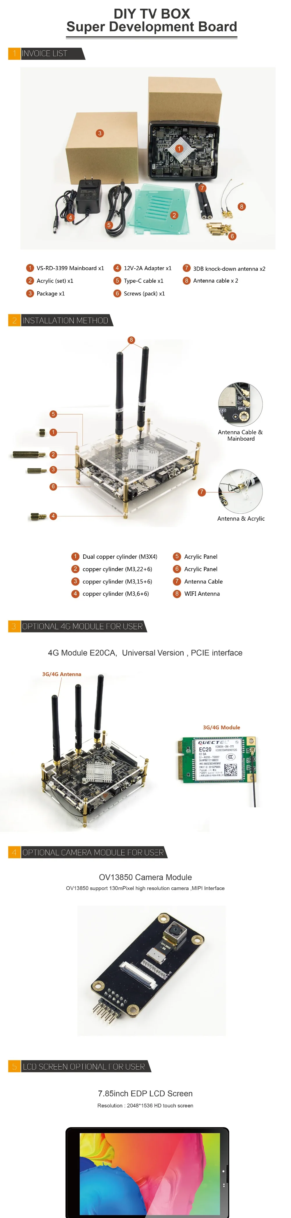 DIY ТВ приставка материнская плата Android 7,1 RK3399 6 ядерный Мини ПК 2G 16G/4G 32G Bluetooth 4,1 4G модуль макетная плата камеры