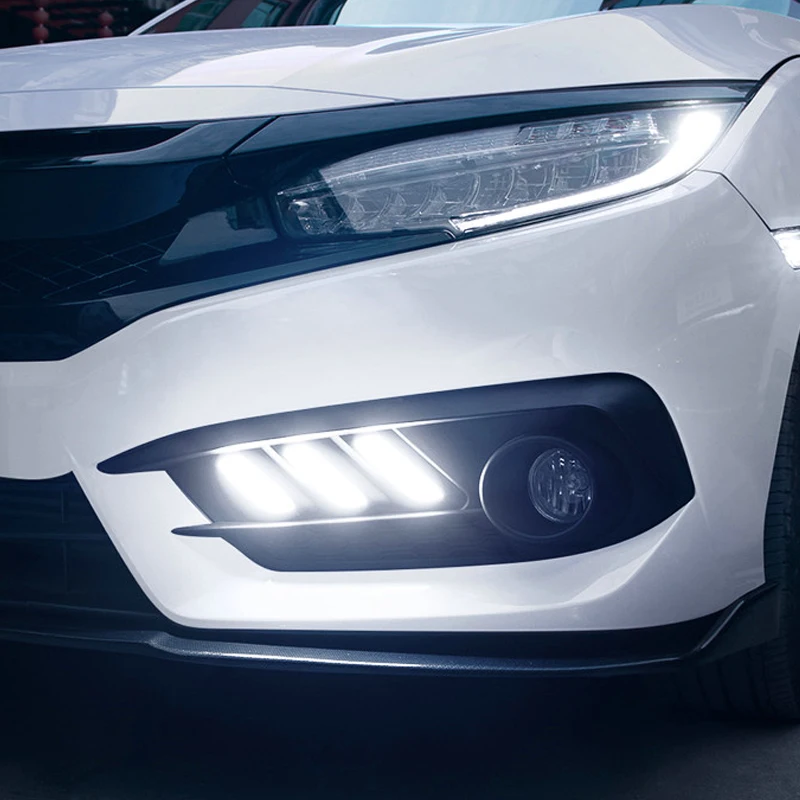 Buy ROADOT Car styling drl Kit For Honda Civic 10th 2017 2016 Daytime Running