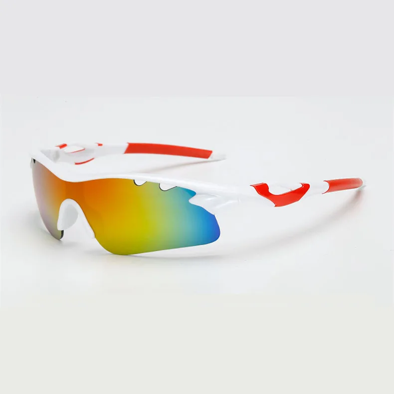 Велосипедные очки для мужчин и женщин, анти-УФ солнцезащитные очки, 26 г, для спорта на открытом воздухе, очки для велосипеда, ветрозащитные, пылезащитные, PC, взрывозащищенные очки - Цвет: Белый