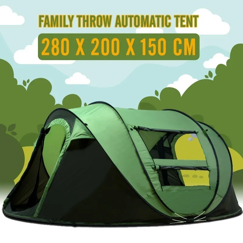 

Big Family 3-4 Persons Tents Outdoor Automatic Ultralight Tent Throwing Pop Up Waterproof Camping Hiking Large Space Tent