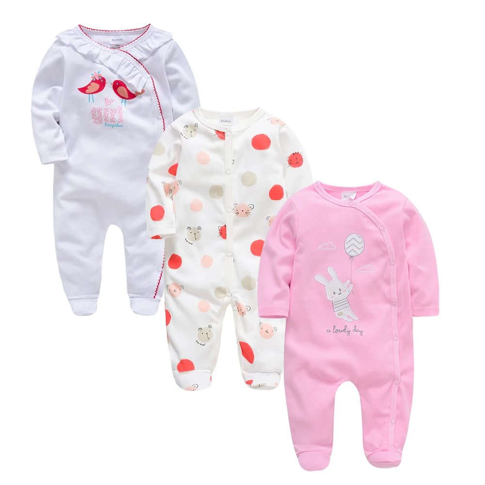 Kavkas/одежда для малышей; лето-осень г.; хлопковая одежда с длинными рукавами и рисунком медведя; костюм для новорожденных мальчиков и девочек; комбинезоны - Цвет: PY10853842