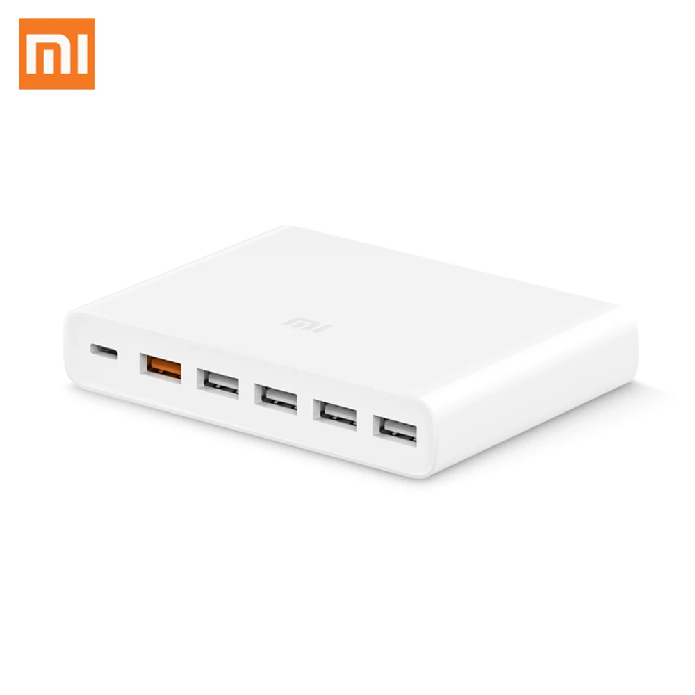 Оригинальное зарядное устройство Xiaomi Mijia USB C 60 Вт Type и A 6 портов выход двойной QC 3 0