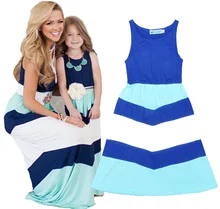 Family Matching Clothes Mother Daughter Dresses 2016 Summer Mother and Daughter Girls Matching Outfits Family Matching Clothes