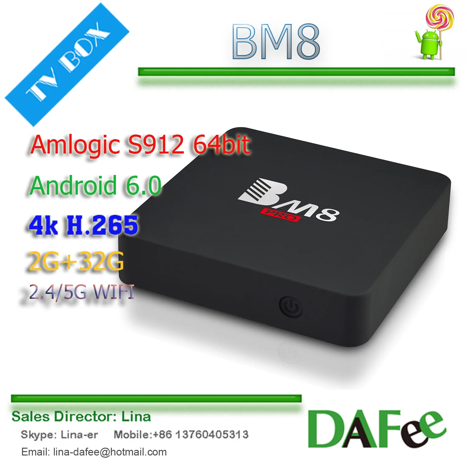2017 New 4K 60P UltraHD Android 6.0 TV BOX Amlogic S912 2G 32G DDR3 8