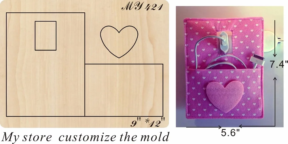 

Cell phone charging bag wood moulds die cut accessories wooden die Regola Acciaio Die Misura (MY )